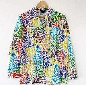 Paperwhite Silk Blend Multicolor Shirt US8